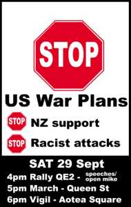 Auckland Peace
Protest This
Saturday
