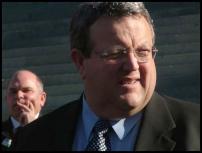 Scoop
Image: Gerry Brownlee (forefront) watched by ACT leader
Rodney Hide.