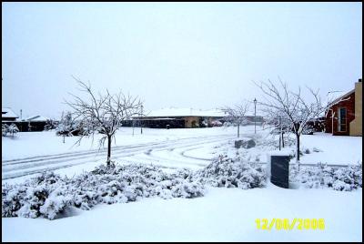 Snow in Rolleston.
Image: Lawrence Allen