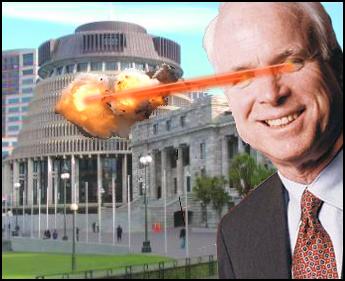 Senator McCain
attack the beehive with the power of his
wrath