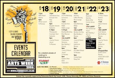 Student City Arts
Week  Timetable