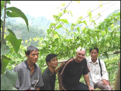 BioVittoria
Co-Founder, Garth Smith, with Chinese farmers in Luo Han
orchard