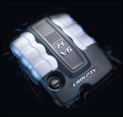 This turbo V6
engine showcases the strength of Hyundai diesel engine
technology that is emerging