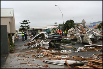 Pari Street, New
Plymouth, after the July 4 tornado