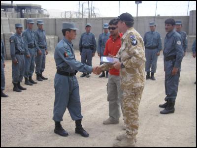 Top Graduate Award
to Afghan National Police Officer