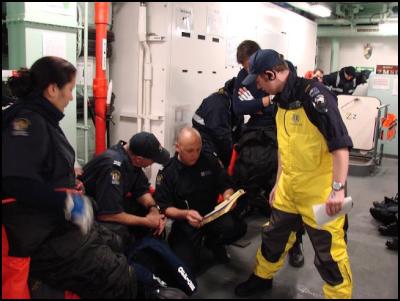 Boarding Party
briefing onboard a fishing vessel