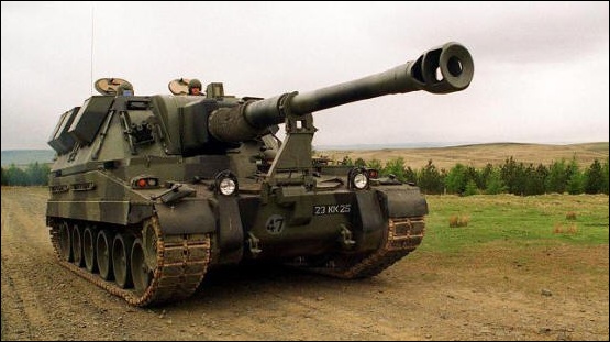 The AS90 artillery gun