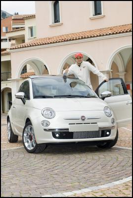 Ferrari Formula One
Driver, Felipe Massa, with the most powerful 500 that Fiat
have ever made