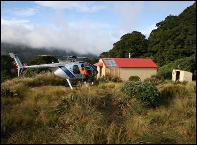 The Dorset Shuttle
– a valuable volunteer (taken by Amalgamated Helicopters
NZ)