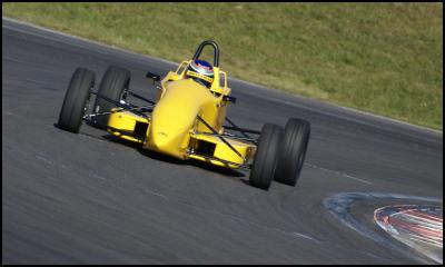 Richie Stanaway in
action in his Mygale Formula Ford car