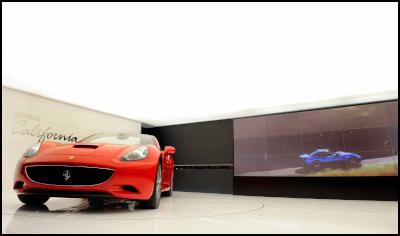 The presentation of
the new Ferrari California at the Paris Auto
Show