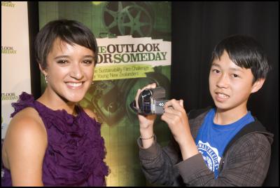 Special Award
Winner Calvin Sang with Keisha Castle Hughes at The Outlook
for Someday Award