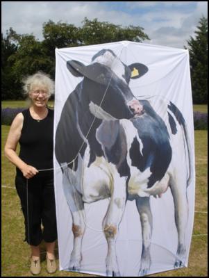 woman with cow
kite