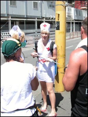 nurse, needle,
wellington international sevens costumes