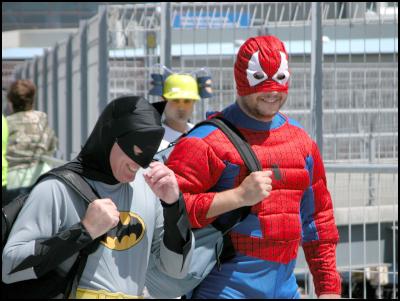 television batman,
spiderman, wellington sevens costumes