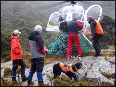 Mark Allen with
Operational Air Scenting Search Dog Koda