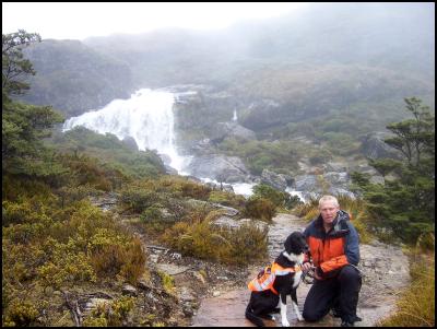 Mark Allen with
Operational Air Scenting Search Dog Koda