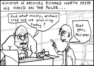 Martin Doyle
cartoon: archiving richard worth