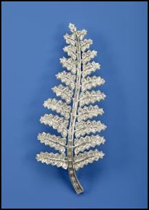 Fern leaf brooch
presented by the ‘Women of Auckland’, Christmas day
1953