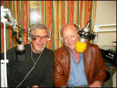 Nic Pegg and Ken
Ellis in the studio