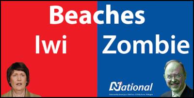 national party 2005 election iwi zombie billboard