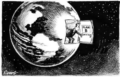 Malcolm Evans
cartoon - Copenhagen: no plan B