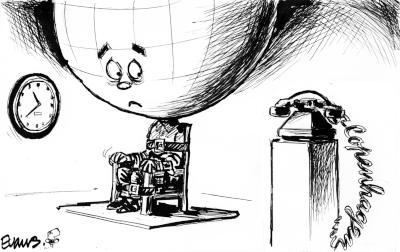 Malcolm Evans
cartoon - Copenhagen: The Condemned Man