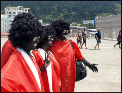 wellington new
zealand sevens costumes 2010 - blackface