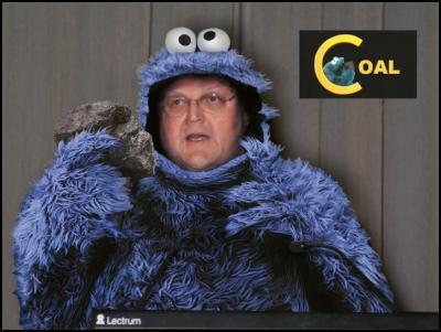 Gerry Brownlee coal cookie monster – national park mining - Image: Fredd Marshall