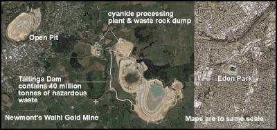 Mining: Eden park compared to Newmont Waihi