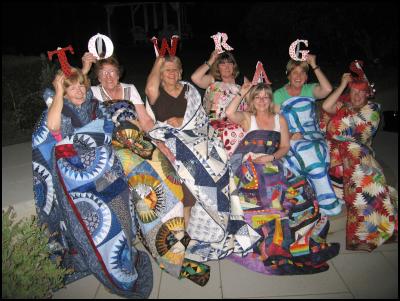 T.O.W.R.A.G.S  were
stunned to hear their visual art show The Princess and the
Many Quilts had won the top award