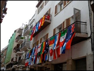 Sitges, Spain:
World Cup flags