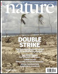 Nature: Near-simultaneous great earthquakes at Tongan
megathrust and outer rise in September 2009