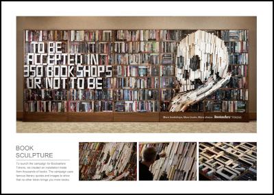 booksellers book
token bookshelf billboard campaign