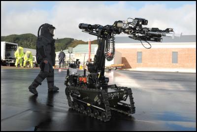 Robot operating in
conjunction with an operator.