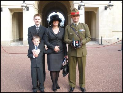 Lt Col Gillard with
wife - Lucielle, and sons - Matthew 14 and Robbie 8.