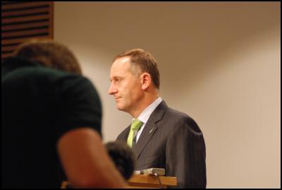 Prime Minister John
Key, press conference, New Zealand