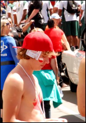 Wellington Sevens
parade, sevens costumes, lifeguard
