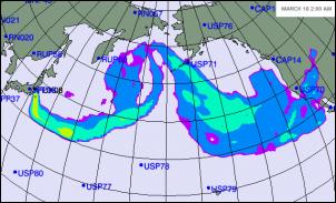 Projected spread of radioactivity -
Fukushima