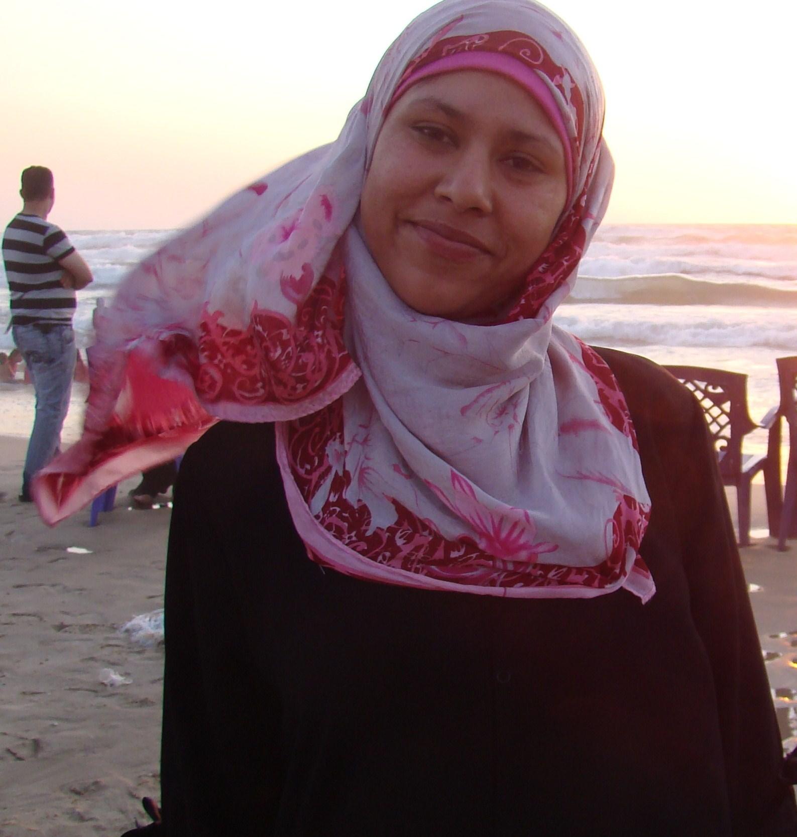 Gaza beach vox pop woman Click for big version