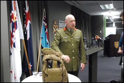 New Zealand Defence Force NZDF press conference  on death of NZSAS (SAS) trooper Doug Grant - body armour