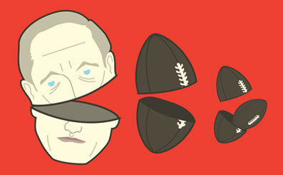 Tim Denee illustration - Vladmir Putin, Russia and the Rugby World Cup