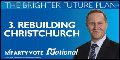 National election
hoardings, billboards, 2001: 3. Rebuilding
Christchurch