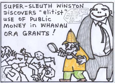 Winston Peters,
whanau ora, public money, chief executives