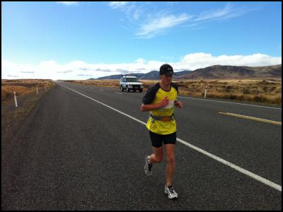 Mathew runs the
Desert Road.