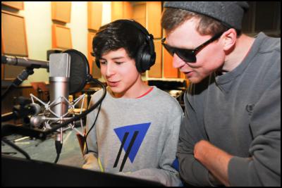 Image attached by
Chris Sullivan – James Mustapic and Tom McFadden in
University of Otago’s Albany Street Music
Studio