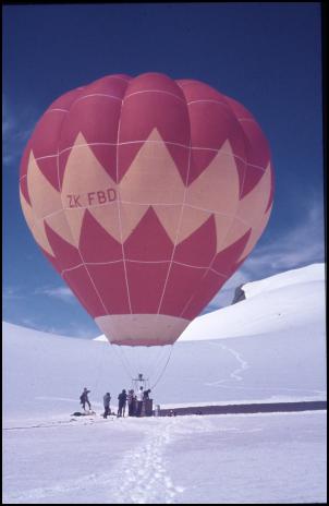 Roly Parsons -
preparing to fly over Mt Cook January 1976