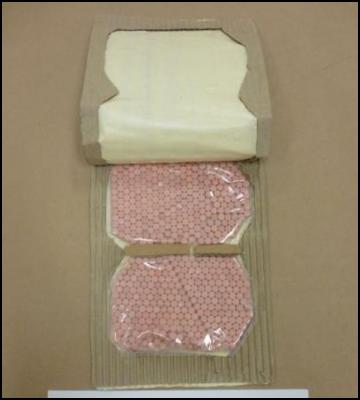 The MDMA tablets
(approx 570) intercepted on 23 April 2013.