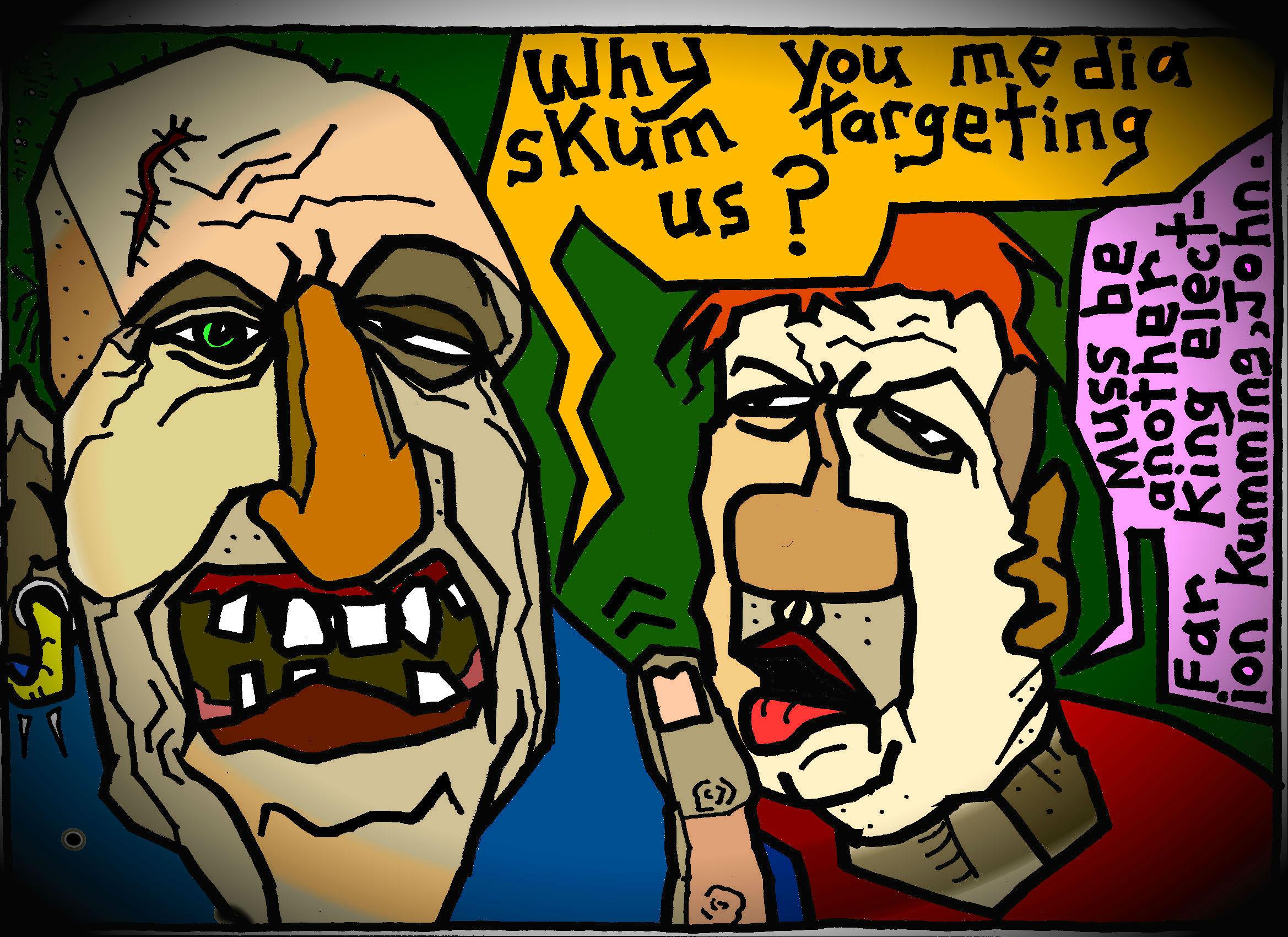 Martin Doyle cartoon: Gang leaders react to targeting | Scoop News