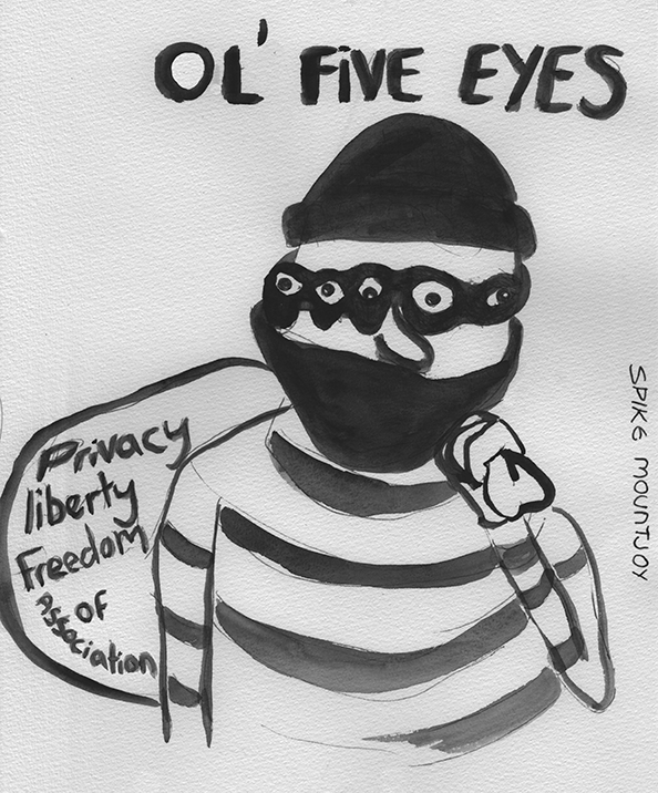 ole five eyes,
stealing your privacy and freedom